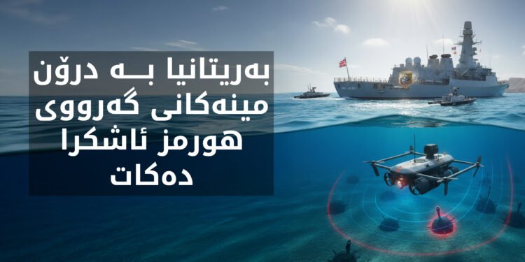 بەریتانیا بە درۆن مینەکانی گەرووی هورمز ئاشکرا دەکات